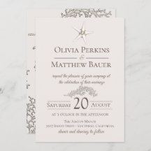 Convite para Casamento de Starfish Coral Beach