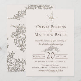 Convite para Casamento de Starfish Coral Beach