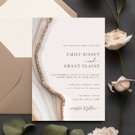 Convite para Casamento de Stone Marble Agate