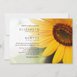 Convite para Casamento de Sunflower Amarelo