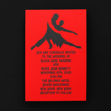 Convite Para Casamento De Tango Vermelho-Quente