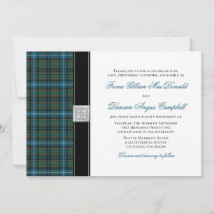 Convite para Casamento de Tartan Caça Antiguamente