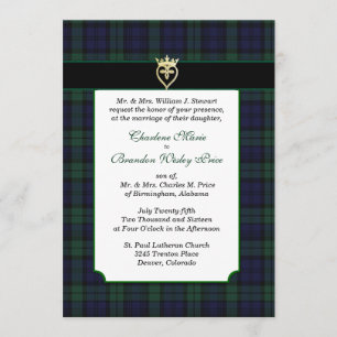 Convite para Casamento de Tartan do Observatório 