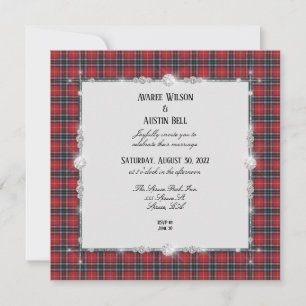 Convite para casamento de Tartan escocês MacTavish