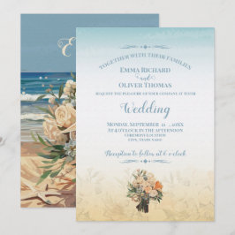 Convite para Casamento de Tema à beira-mar