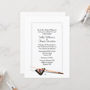 Convite para Casamento de Tema Billiard