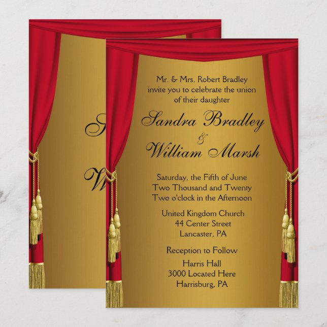 Convite para Casamento de Tema de Filme (Frente/Verso)