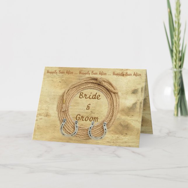 Convite para Casamento de Tema Ocidental (Frente)