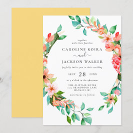 Convite para Casamento de Tema Tropical