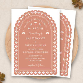 Convite Para Casamento De Terra Cotta Arch Autumn
