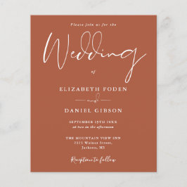 Convite para Casamento de Terracotta