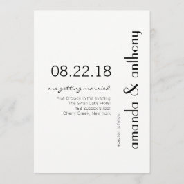 Convite para Casamento de Texto Moderno