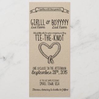 Convite para Casamento de Tie-the-Knot