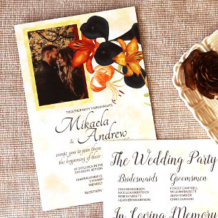 Convite para Casamento de Tiger Lily e Calla Lily
