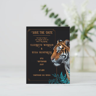 Convite para Casamento de Tigre Selvagem