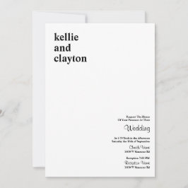 Convite para Casamento de Tipo Moderno Simples