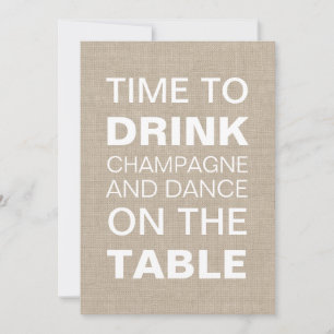 Convite Para Casamento De Tipografia Burlap