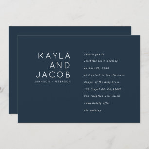 Convite Para Casamento De Tipografia Moderna E Min