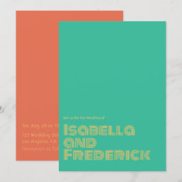 Convite Para Casamento De Tipografia Retroativa