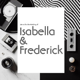 Convite Para Casamento De Tipografia Retroativa