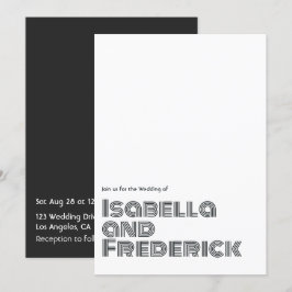 Convite Para Casamento De Tipografia Retroativa