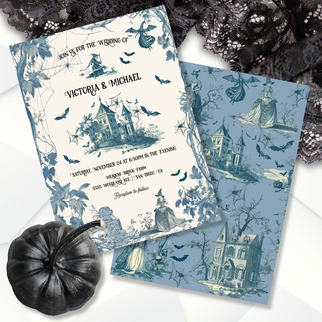 Convite para Casamento de Toile Halloween castelo (Criador carregado)