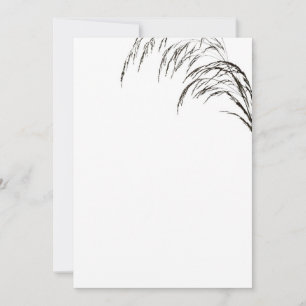 Convite para Casamento de Trigo Negro e Branco