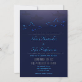 Convite Para Casamento De Tubarões Do Oceano Azul