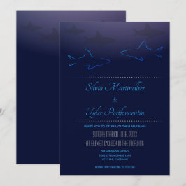 Convite Para Casamento De Tubarões Do Oceano Azul