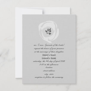 Convite para Casamento de Tulipas Brancas