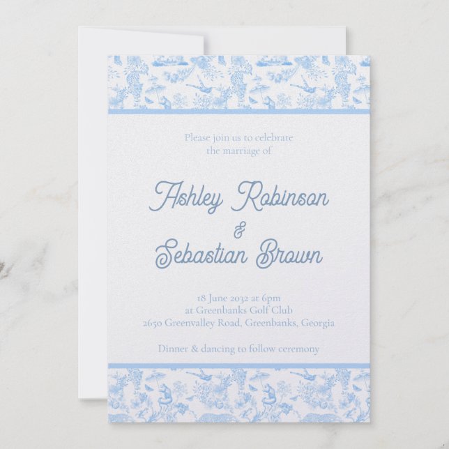 Convite para Casamento de Túneis da Selva de Pré-S (Frente)