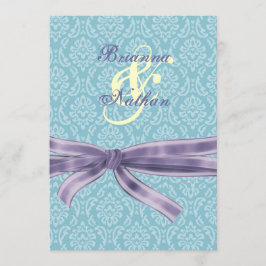 Convite para Casamento de Turquesa e Arco Roxo