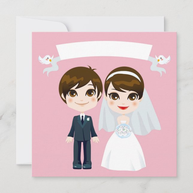 convite para casamento de um doce casal (Frente)