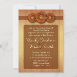 Convite para casamento de um país de flor de laran