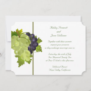Convite para Casamento de Uvas Napa