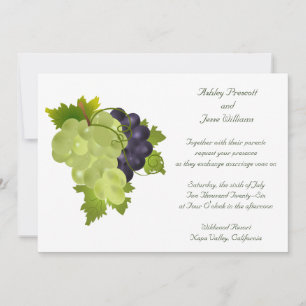 Convite para Casamento de Uvas Napa