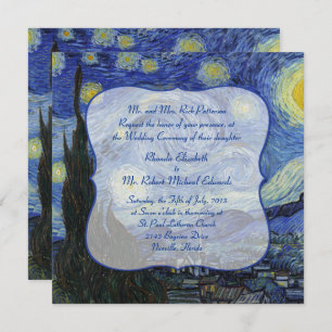Convite Para Casamento De Van Gough Starry Night