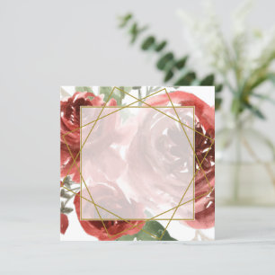 Convite para casamento de vazios e ouro