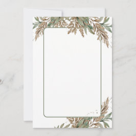 Convite para Casamento de vazios - folhagem verde