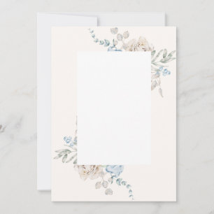 Convite para Casamento de vazios - rosas azuis cor