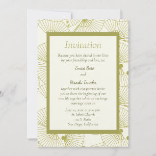 Convite Para Casamento De Ventilador Dobrado Em Ja