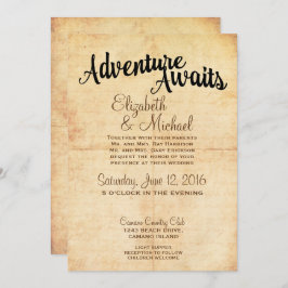 Convite para Casamento de Viagem de Aventura Rusti