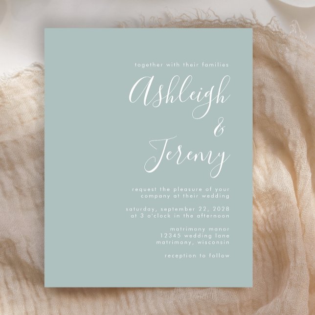 Convite para Casamento de Vidro do Mar de Script M (Criador carregado)