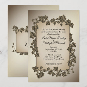 Convite para Casamento de Vinhas de Outono