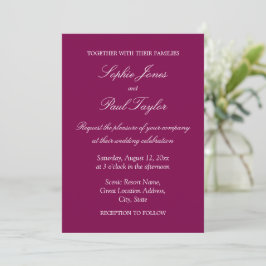 Convite para Casamento de Vinho de Amoreira Elegan