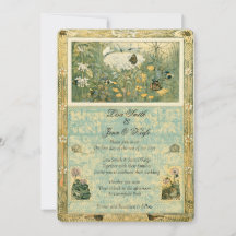Convite para Casamento de Vintage Storybook Forest