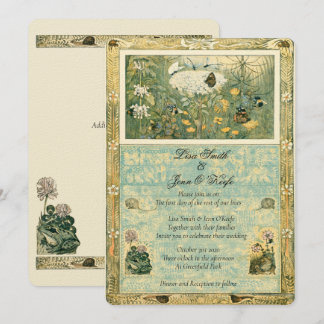 Convite para Casamento de Vintage Storybook Forest