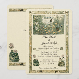 Convite para Casamento de Vintage Storybook Forest