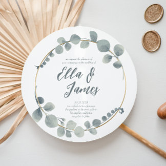Convite para Casamento de Watercolor Eucalptus Wre