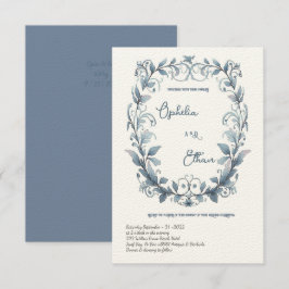 Convite para casamento de Watercolor Rococo Floral